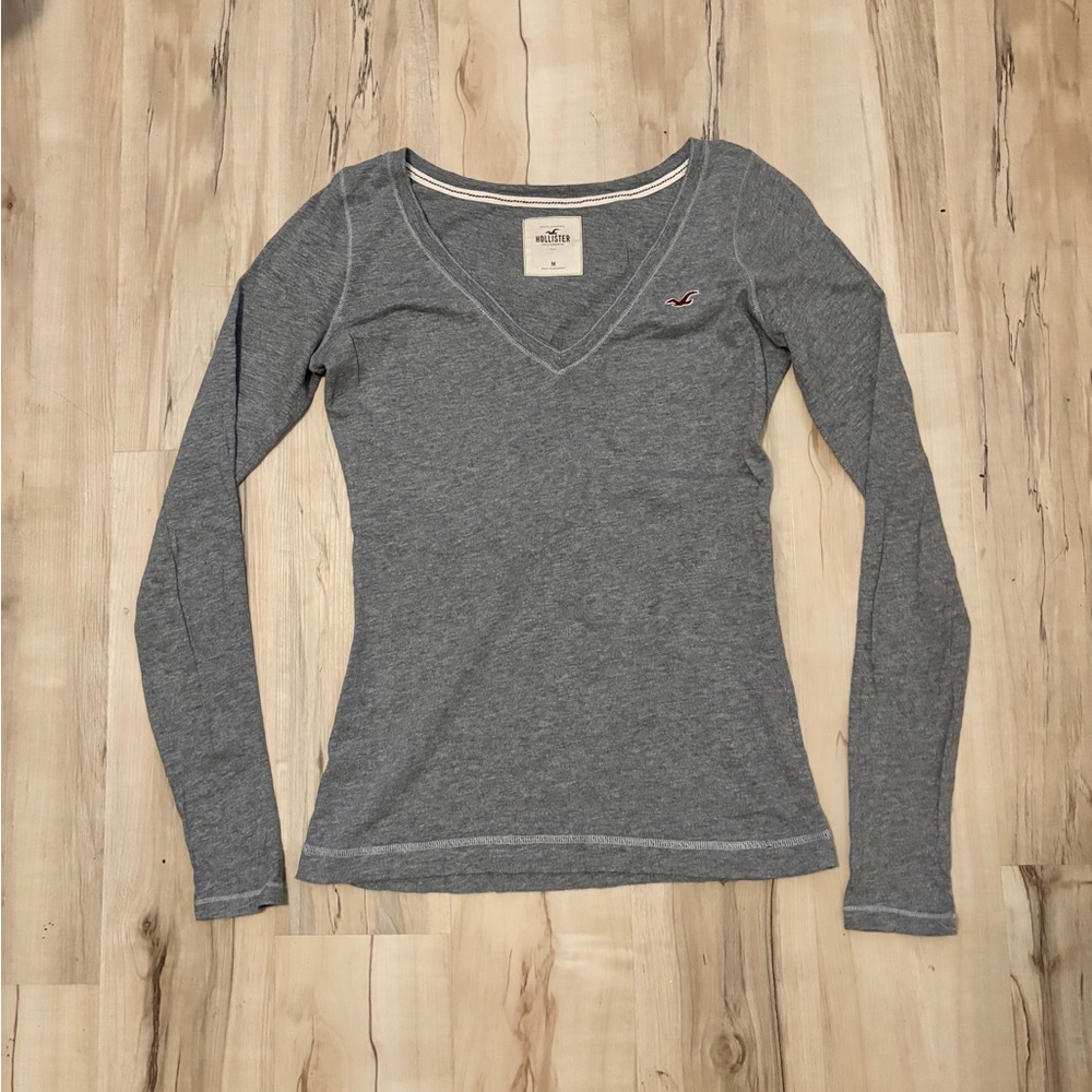 Medium Grey Hollister Long Sleeve Top